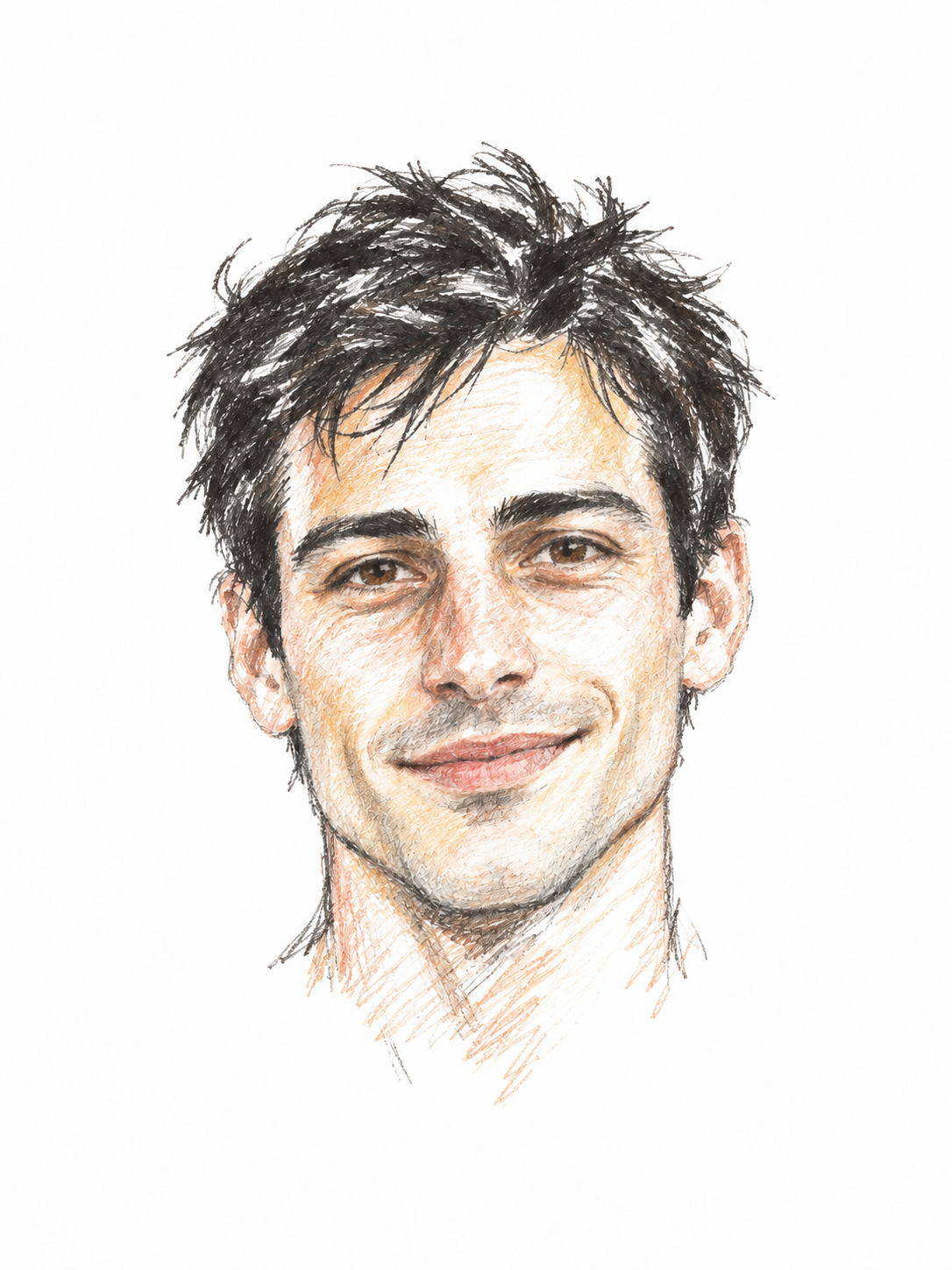 Color pencil soulmate portrait — Complete Experience